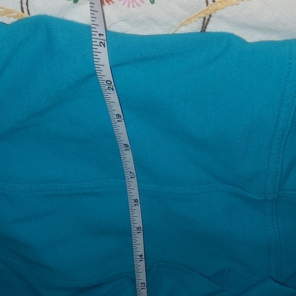 Neon Buddha Aqua Unique Buttons Long Stretch Lagenlook Sz XL Jacket w Pockets - Picture 13 of 14